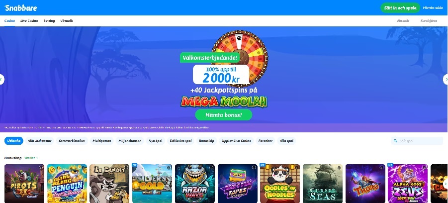 Snabbare casino hemsida med bonuserbjudande