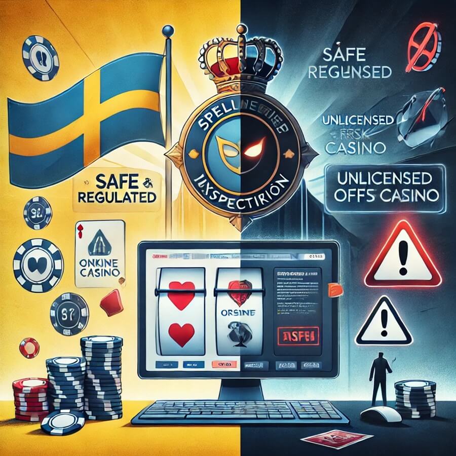 Online casino med och utan svensk licens